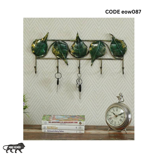 Metal Wall Art Piple Leaf Hooks 