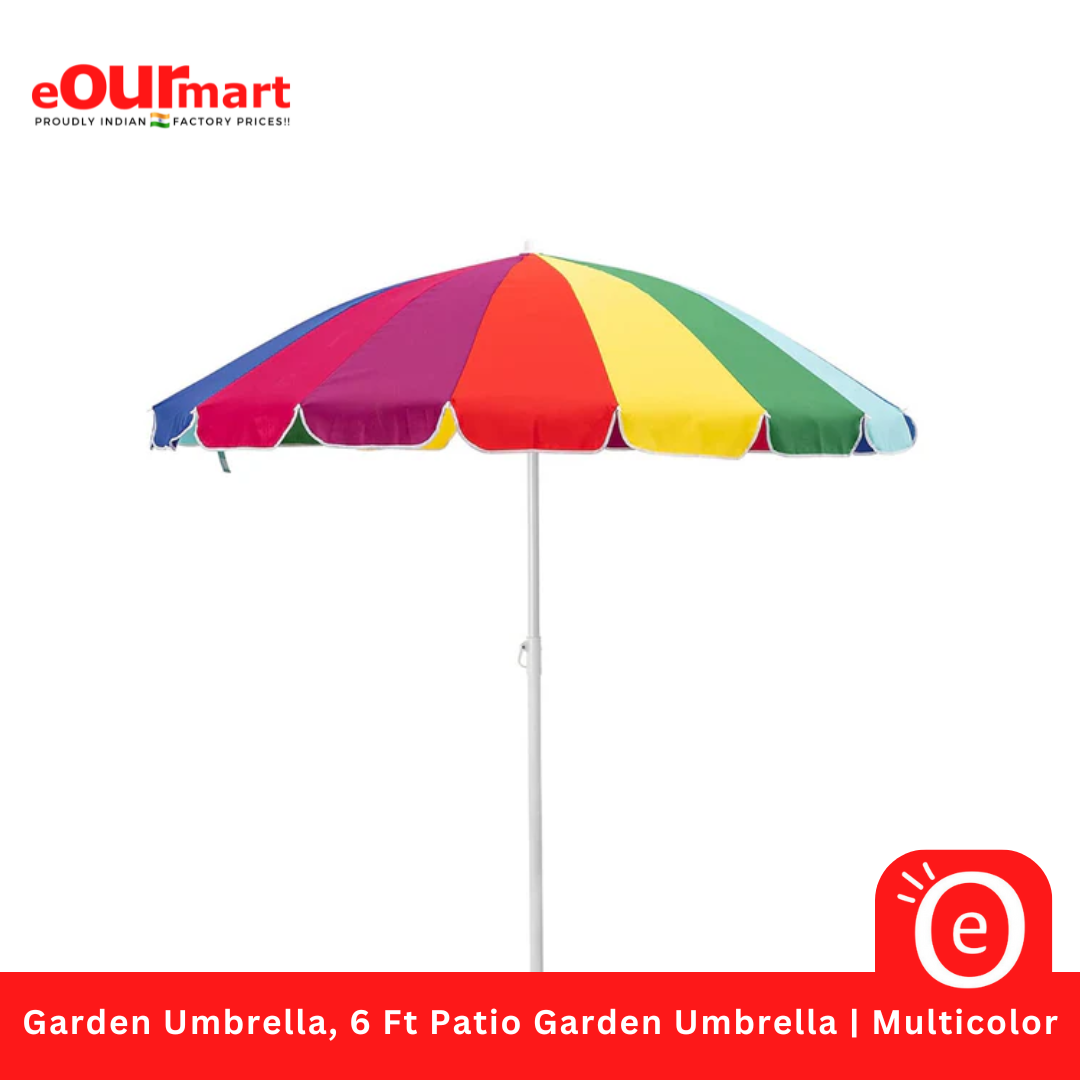 Garden Umbrella, 6 Ft Patio Garden Umbrella | Multicolor