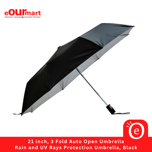 21 inch, 3 Fold Auto Open Umbrella 