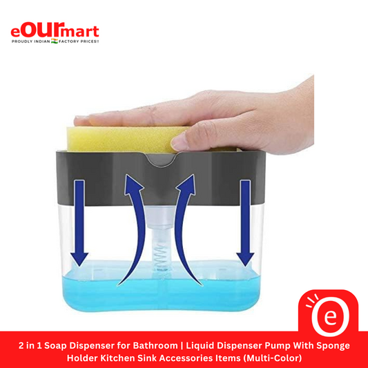 2 in 1 Soap Dispenser for Bathroom | Dishwasher Liquid Holder | Liquid Dispense