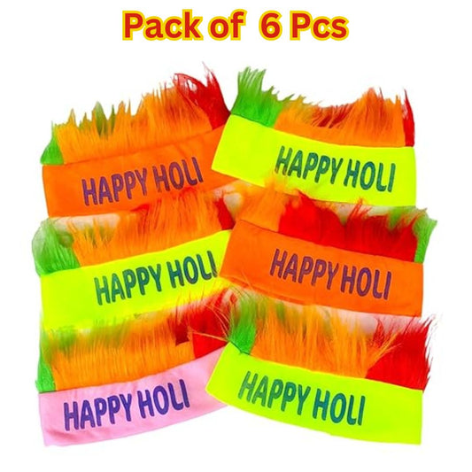 Happy Holi Headbands Caps | Headwear For Holi Festival | Holi Caps Special Item For Holi, Multicolor