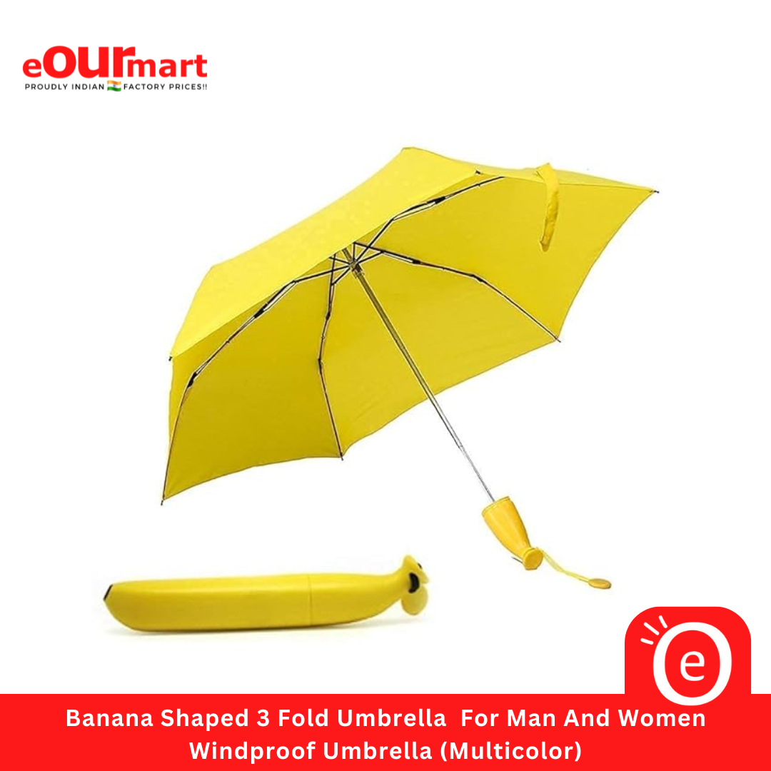 Banana Shaped 3 Fold Umbrella