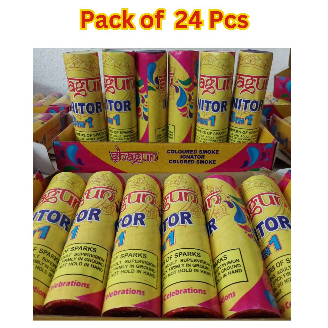 Holi Pyro Colours At Factory Price | Holi Rang Pyro Refill | Holi Color Powder for Holi Celebration, Pack of 24 Pcs, @1557.90/-