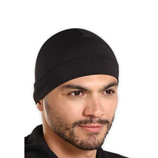 Unisex Black Color Helmet Skull Cap