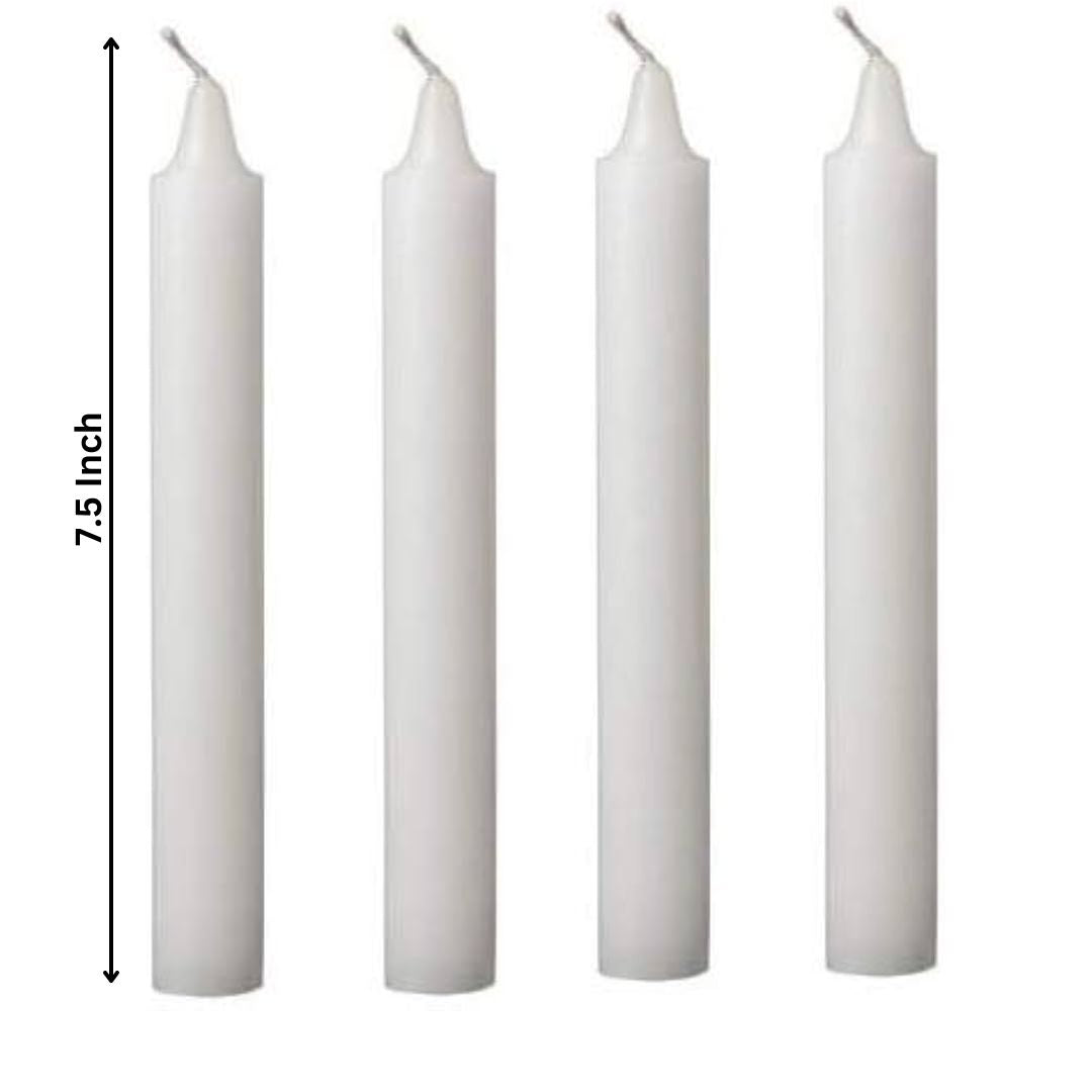 Unscented Pure Wax Stick Candles | Long Burning  Candles