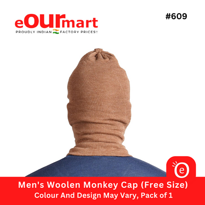 Men's Woolen Monkey Cap (Free Size) |  Colour And Design May Vary