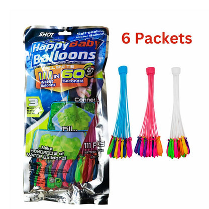 Holi Rang Gubara/ Holi Color Water Balloons/Magic Water Balloons- 6 Packets, 666 Pcs @540/-