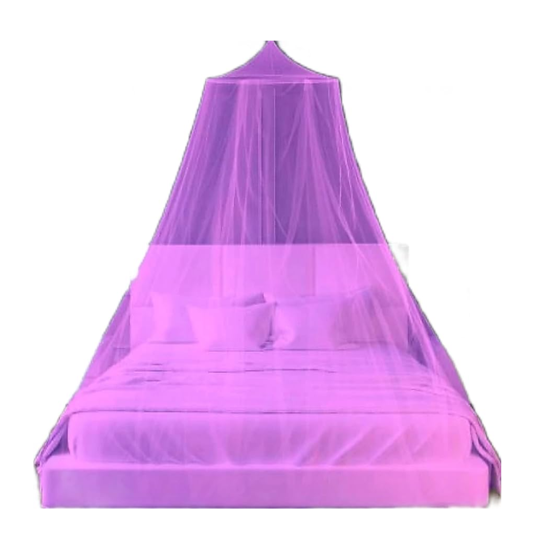 Round Mosquito Net, Ceiling Hanging Canopy, Circular Curtain Machardani | Laila Majnu Hanging Mosquito Net | Keeps Away Insects and Flies for Adults & Kids (Multicolor)