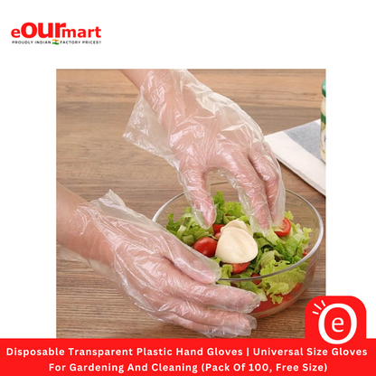 Disposable Transparent Plastic Hand Gloves 