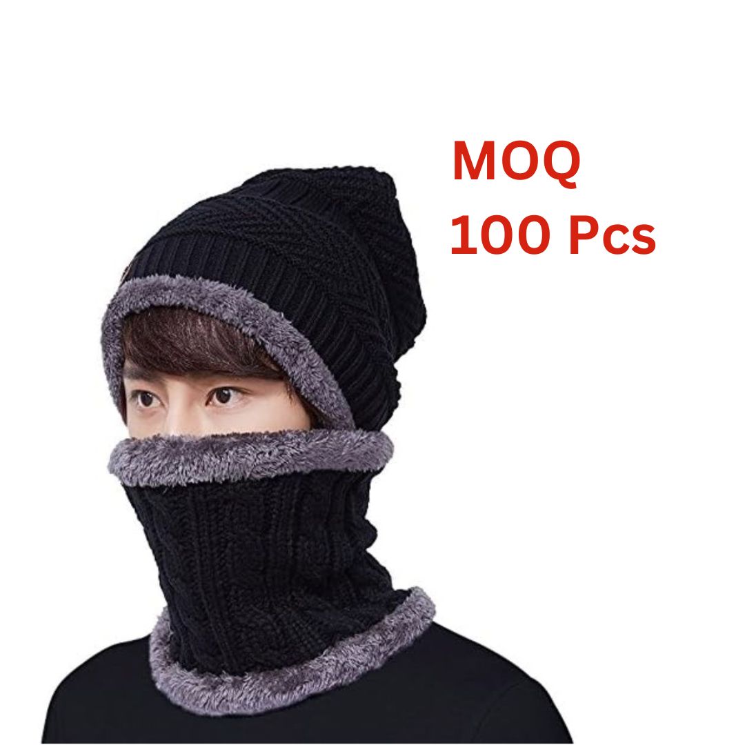 Men's Woolen Cap with Neck Warmer