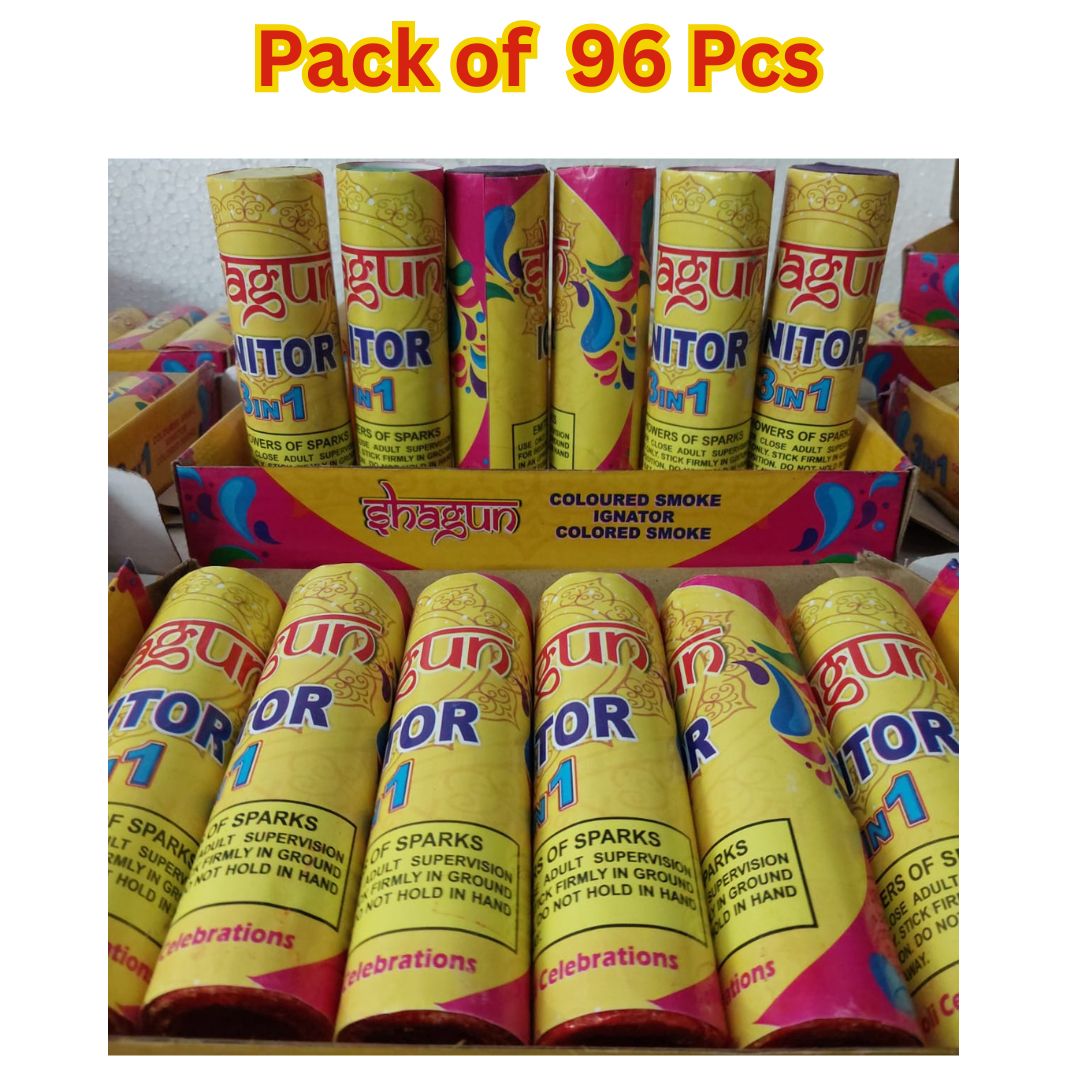 Holi Pyro Colours At Factory Price | Holi Rang Pyro Refill | Holi Color Powder for Holi Celebration, Pack of 96 Pcs, @5750.90/-