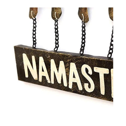 Metal Wall Art  Namaste Cow Key Holder | Cow Hanging Wall Decor | Anti Rust Powder Coated | Premiun Wall Hanging For Living Room And Bedroom | (10 x 1 x 12 Inch)