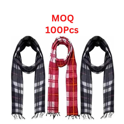 Woolen Muffler For Men |  Printed Soft & Warm Muffler | Buy Now At Wholesale Price, (MOQ 100 Pcs, Design & Colour May Vary)