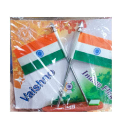 National Flag Of India For Car Dashboard Flag, Desk, Table And For Gifting Purpose (Design May Vary)