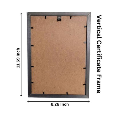 A4 Size Certificate Frame, 8x12 Inch Photo Frame For Certificates, Synthetic Wood Moulding with Unbreakable Plastic Glass (MOQ - 40 Pcs, Rs 1996/-)