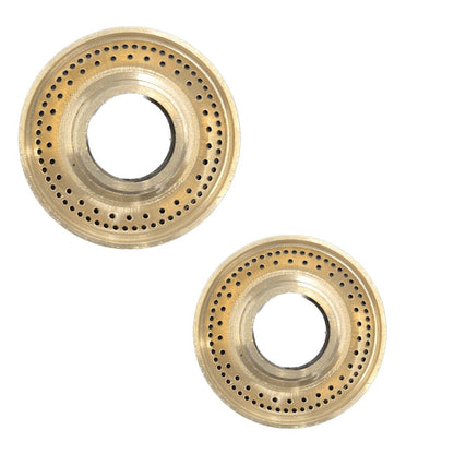 Brass Burners LPG Gas Stoves Set of 2, Suitable for All Stoves 1 - Small & 1 - Big (Brass), Manual Ignition