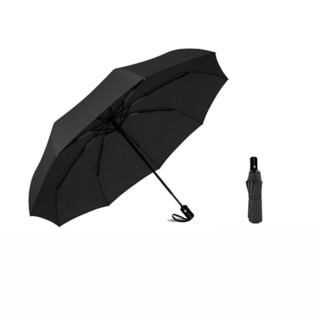 21 inch, 3 Fold Auto Open Umbrella | Rain and UV Rays Protection Umbrella, Black