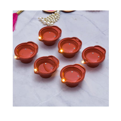 Diwali LED Diyas with Water Sensing Technology | Warm Yellow lights, Battery Operated Led Diwali Diya for Home Decor, Festivals Decoration