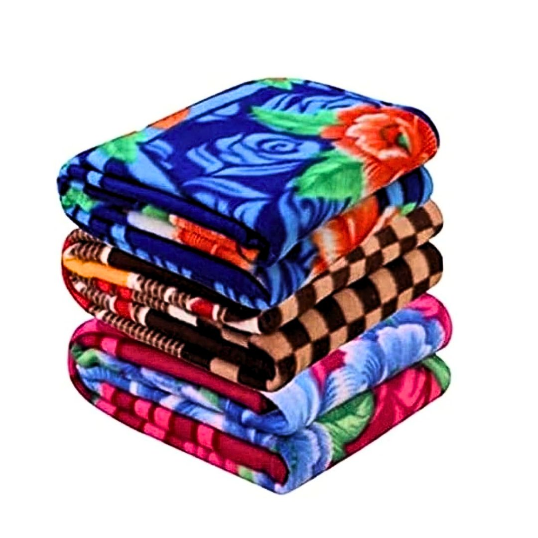 Floral Printed Fleece Blanket for Donation | Donation Blankets At Wholesale Price (Floral Print) MOQ 100 Pcs