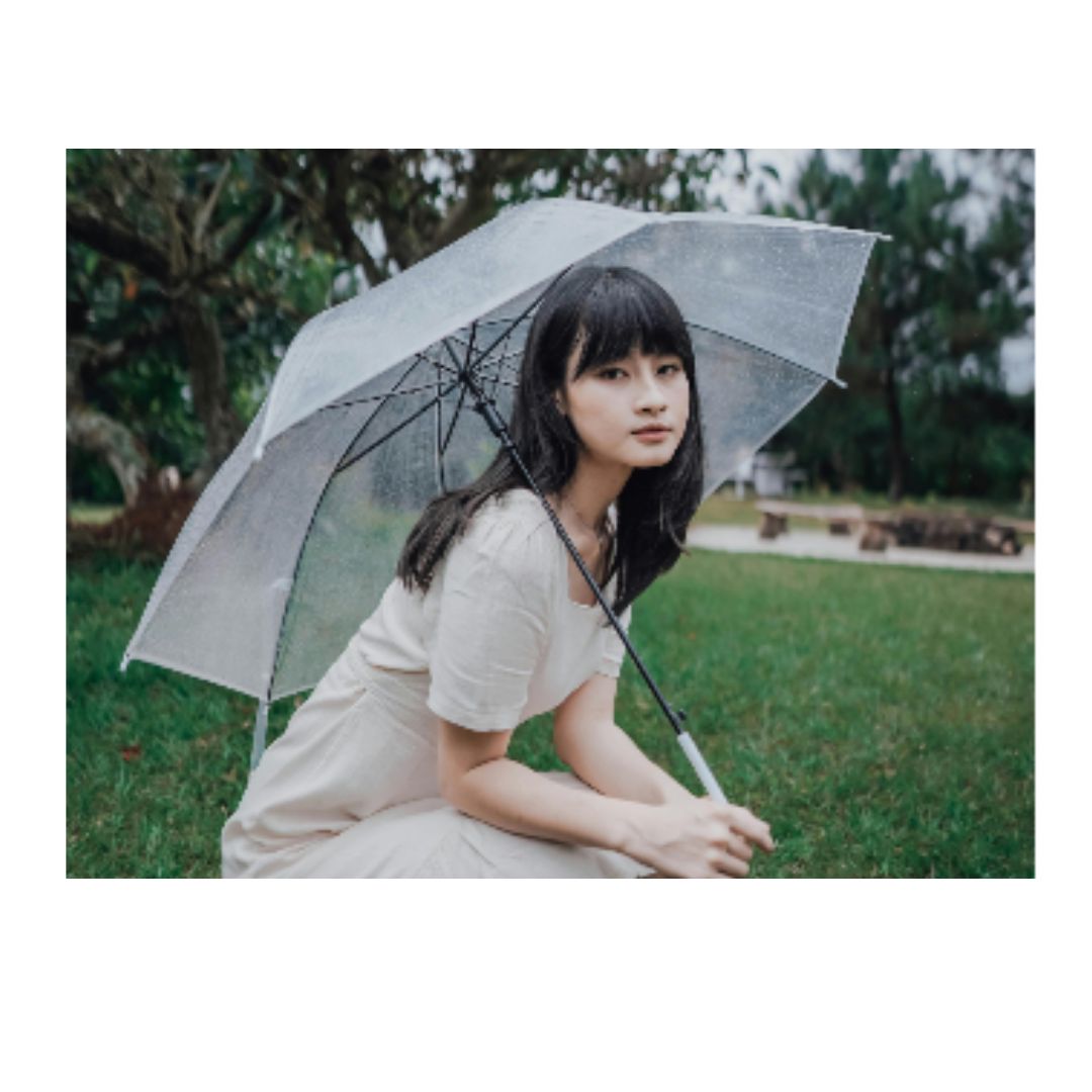 Clear retractable umbrella online