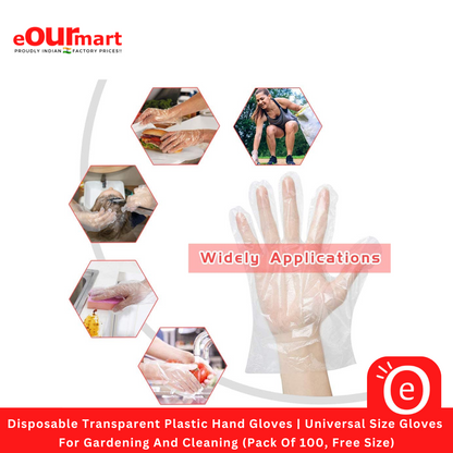 Disposable Transparent Plastic Hand Gloves 