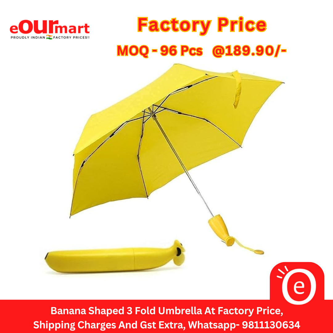 Banana Shaped 3 Fold Umbrella