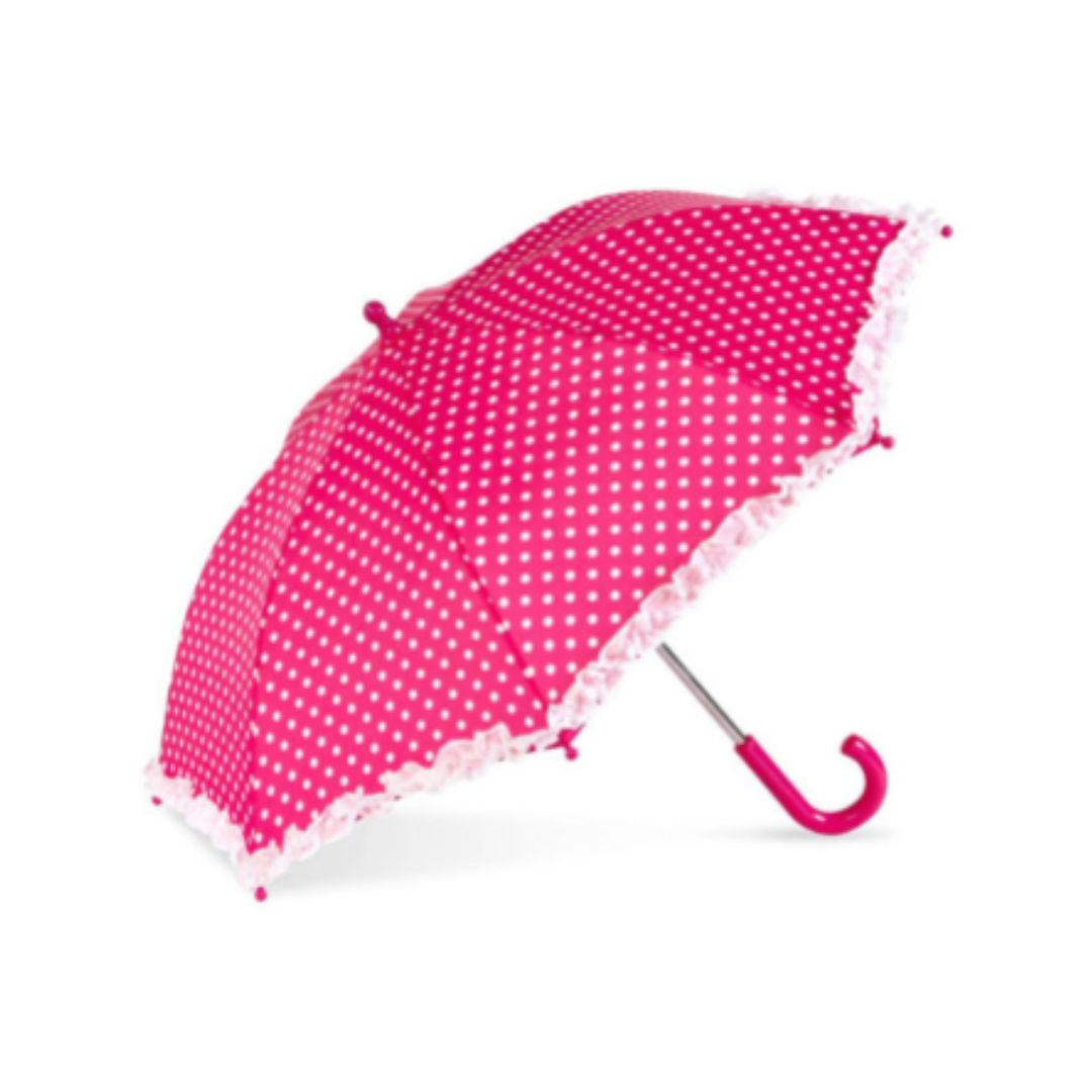 Dot Printed  Umbrella For Kids, Size - 12 Inch, Multicolor