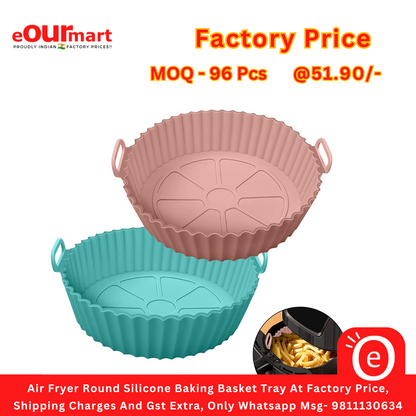 Silicone Baking Basket | Air Fryer Round Silicone Baking Tray I Pot with Ear Handles