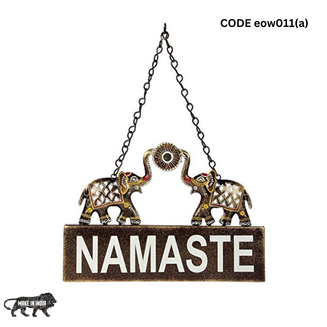 Metal Wall Art  Namaste Elephant Wall Hanging 