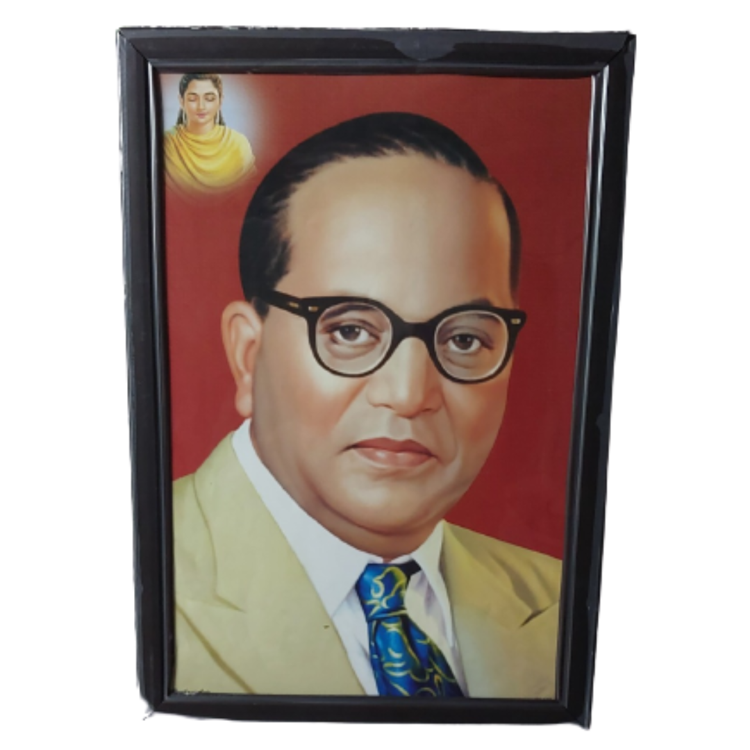 Dr. Bhim Rao Ambedkar Photo with Frame (12x18 Inch) Frame Colour May Vary