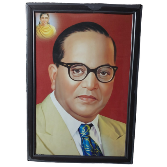 Dr. Bhim Rao Ambedkar Photo with Frame (12x18 Inch) Frame Colour May Vary