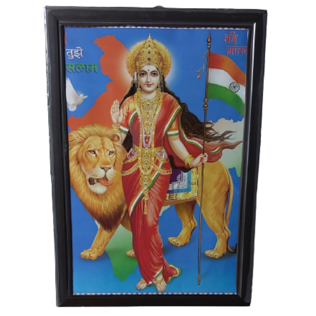 Bharat Mata Ki Jai With Ashok Chakar & India Map Symbol For Office Desk,  Table & Room Universal Showpiece Car Dashboard Decoration