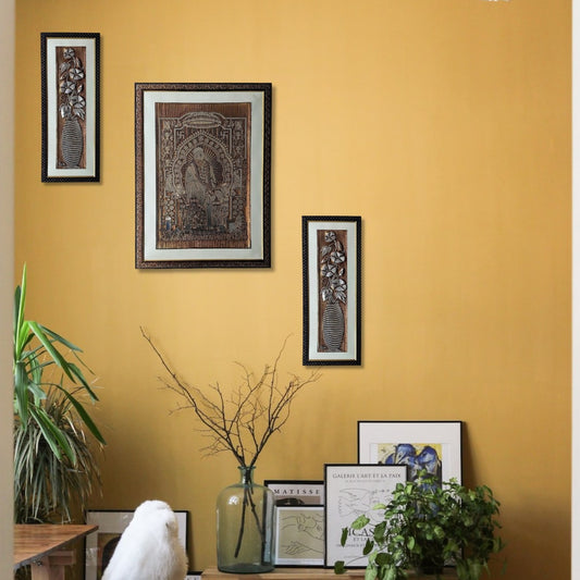 Copper Metal Sai Baba Wall Art