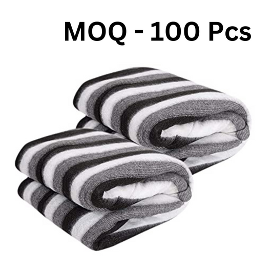 Fleece Blanket for Donation | Donation Blankets At Wholesale Price (White and Black) MOQ 100 Pcs