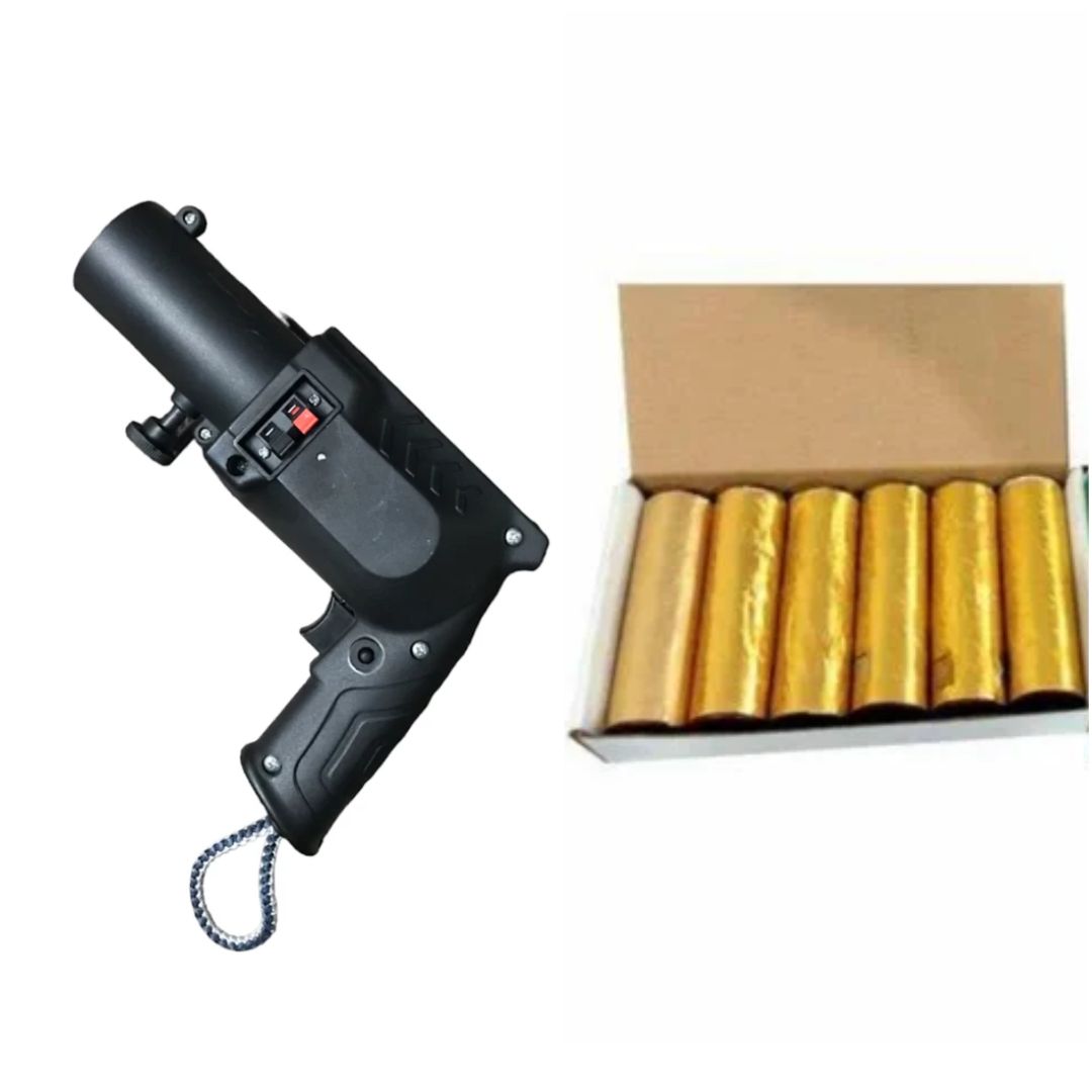 Pyro Gun With Cold Fire Pyro Refill For Birthday Parties, Wedding, Celebrations (Combo Of 1 Pyro Gun & 6 Pcs Cold Pyro Refill)