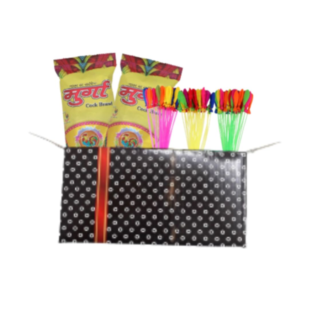 Holi Gulal Rag And Colour Balloon Kit for Holi Festival | Holi Color Celebration Kit | Holi Colours Kit